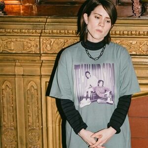 Unisex Tegan and Sara Hey I'm Just Like You 2019 Tour Tee Pigment Cyprus Green S